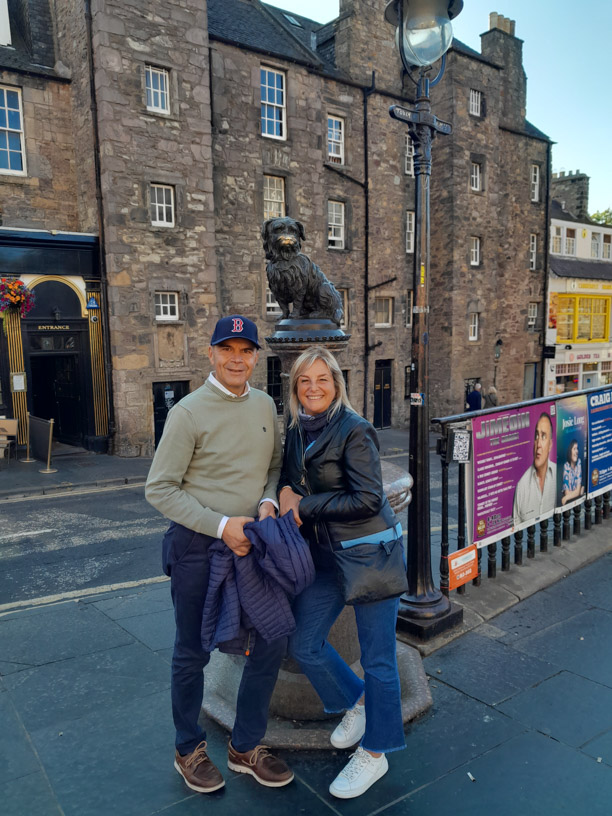 image of a couple and bobby's statue